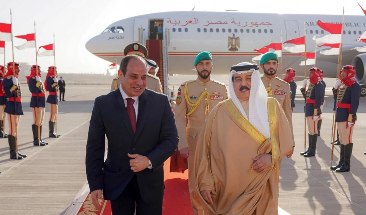 Momento de la visita de El Sisi a Bahréin en junio de 2022. Momento de la visita de El Sisi a Bahréin en junio de 2022.