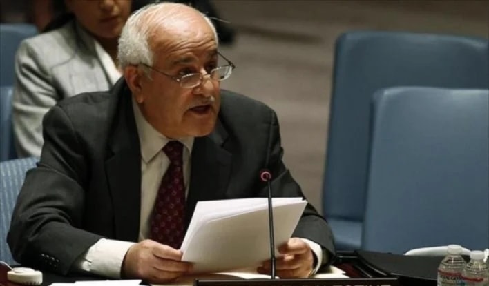 Embajador de Palestina en ONU, Riyad Mansour.