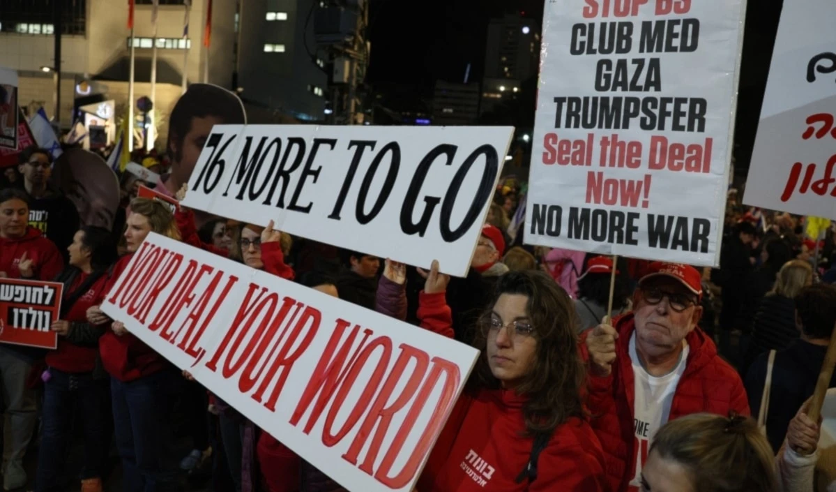 Protesta en Tel Aviv para exigir culminación del canje de prisioneros Protesta en Tel Aviv para exigir culminación del canje de prisioneros