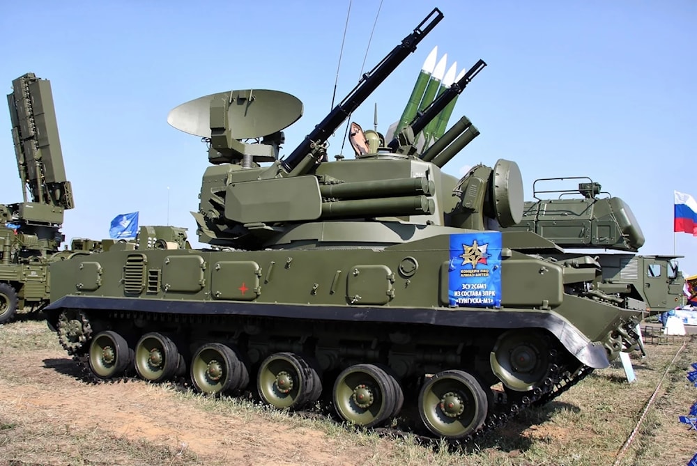 Sistemas de defensa antiaérea rusa Tanguska.