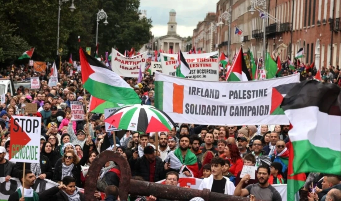 Manifestación en Dublín en apoyo a los palestinos y contra el genocidio en Gaza (Foto: Archivo)
