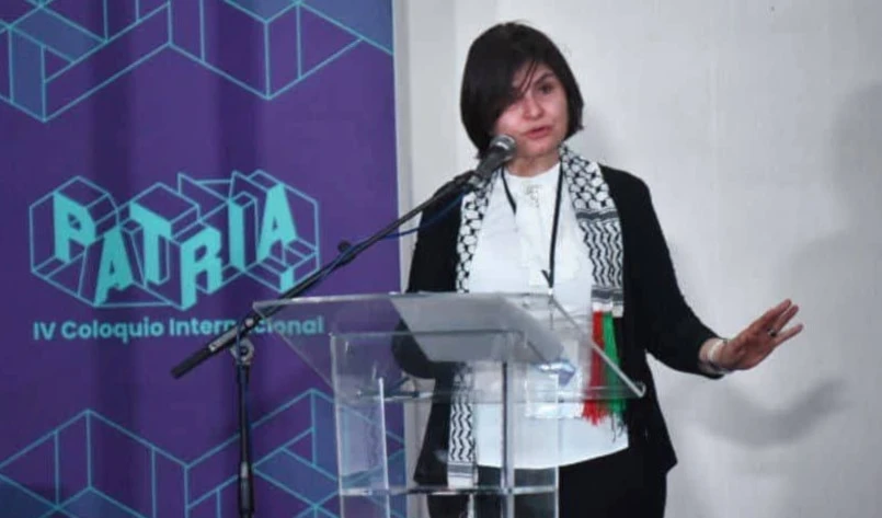 La directora de Al Mayadeen Español, Wafica Ibrahim, al intervenir en el IV Coloquio Internacional Patria que se celebra en La Habana, Cuba. La directora de Al Mayadeen Español, Wafica Ibrahim, al intervenir en el IV Coloquio Internacional Patria que se celebra en La Habana, Cuba.