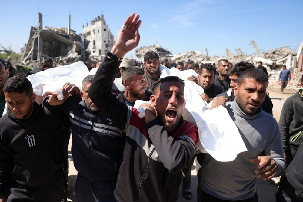 Dos palestinos cayeron mártires en un bombardeo israelí en Beit Hanoun, norte de la Franja de Gaza.2 de marzo de 2025 (Foto: AFP)