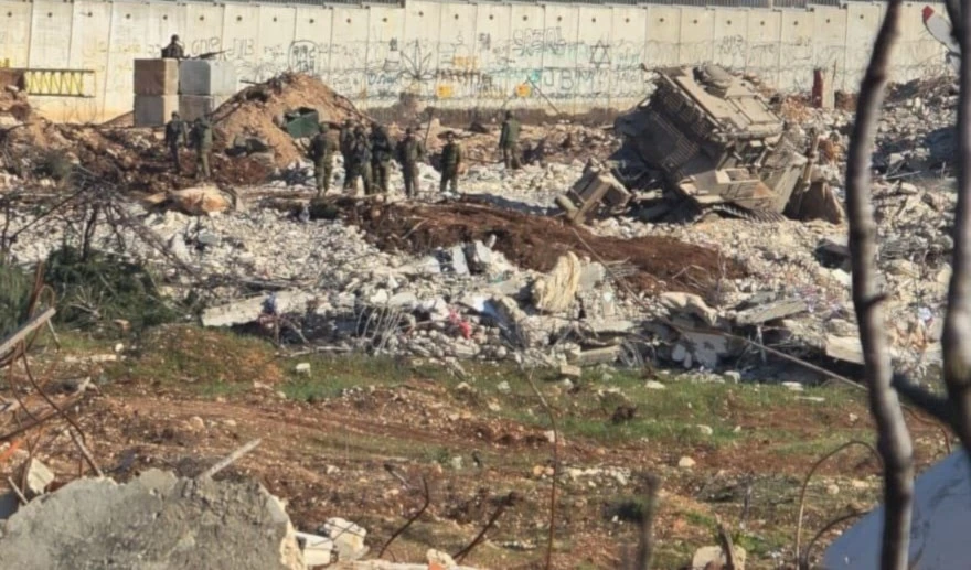 Fuerzas israelíes en la frontera entre Líbano y la palestina ocupada.