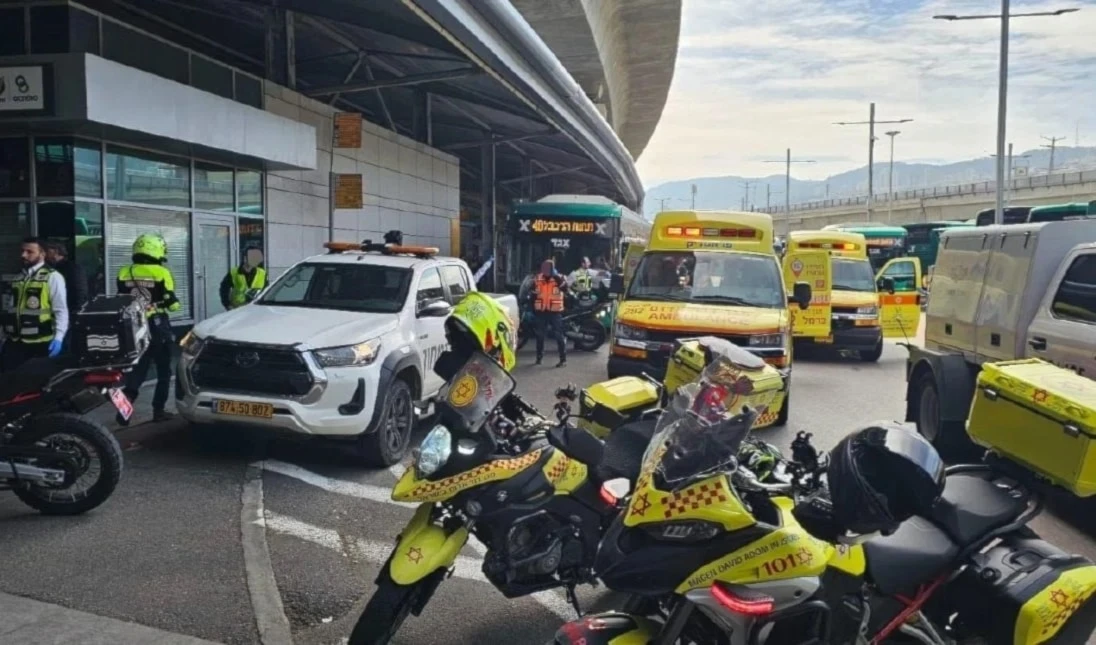 Lugar del apuñalamiento en Haifa.