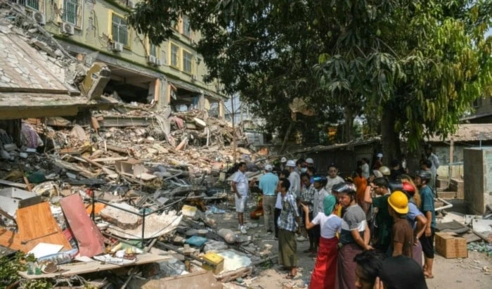 Terremoto deja más de mil 600 muertos en Myanmar. Foto: AFP. Terremoto deja más de mil 600 muertos en Myanmar. Foto: AFP.
