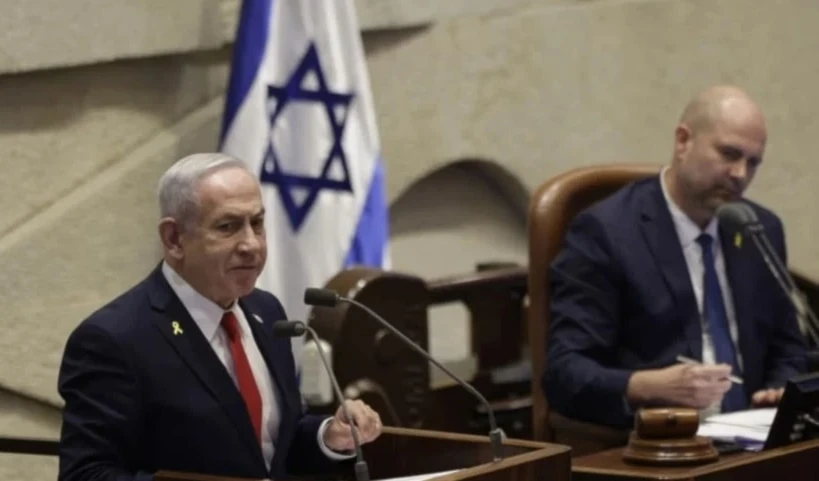 Netanyahu habló el lunes ante la Knesset israelí. Netanyahu habló el lunes ante la Knesset israelí.