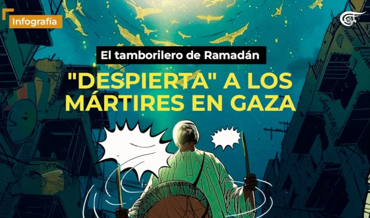 El tamborilero del Ramadán "desierta" a los mártires de Gaza
