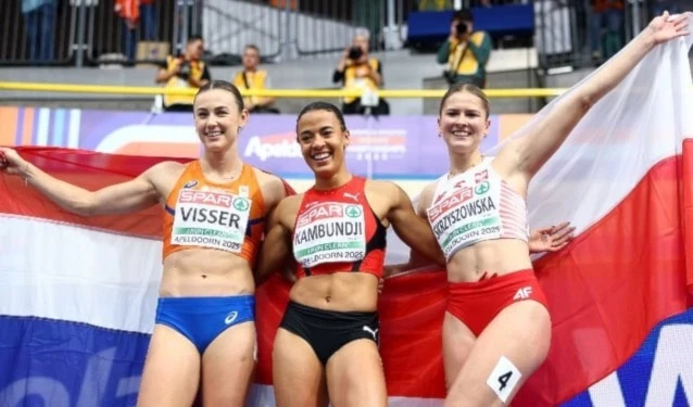 Vallista suiza Kambundji estable marca europa en pista cubierta. Vallista suiza Kambundji estable marca europa en pista cubierta.