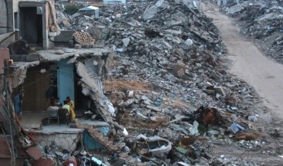 Destrucción en total en la Franja de Gaza.