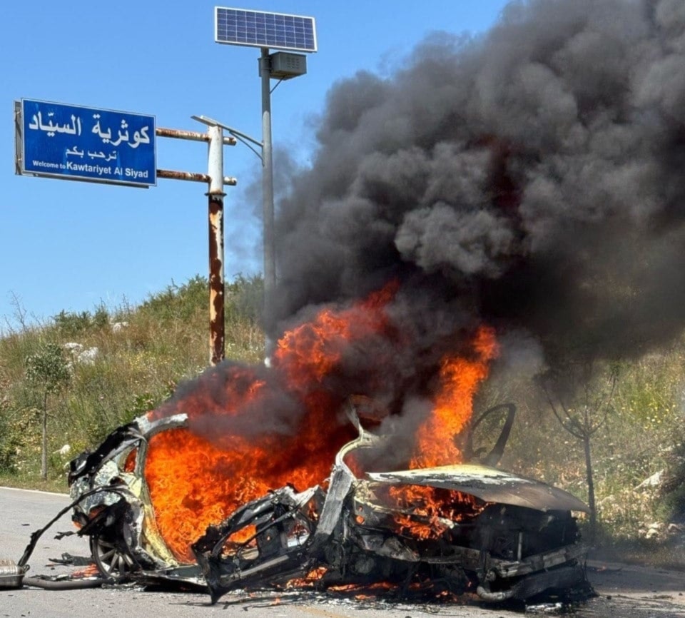 Coche libanés fue atacado por
