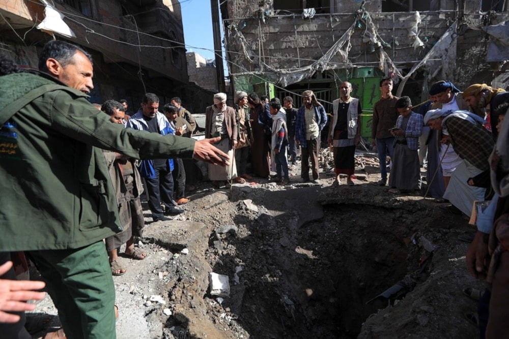 Estragos causados por el reciente ataque aéreo de EE. UU. a Saná, la capital yemenita. 