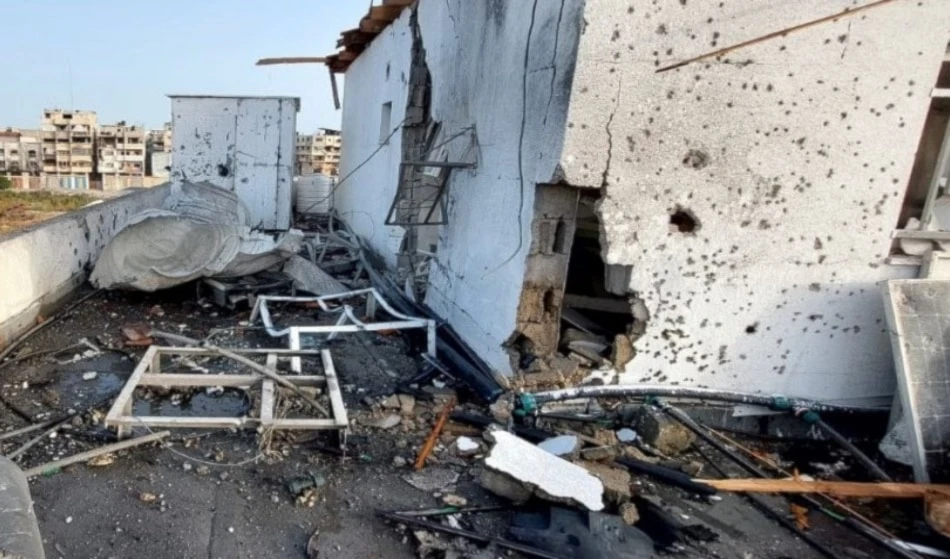 Daños causados al Hospital Infantil Al-Durra en la Franja de Gaza como resultado del bombardeo israelí.