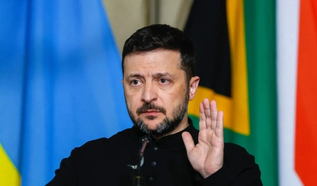 El presidente ucraniano, Volodymyr Zelenski, durante una conferencia de prensa conjunta con su homólogo sudafricano en Pretoria. Foto: AFP El presidente ucraniano, Volodymyr Zelenski, durante una conferencia de prensa conjunta con su homólogo sudafricano en Pretoria. Foto: AFP