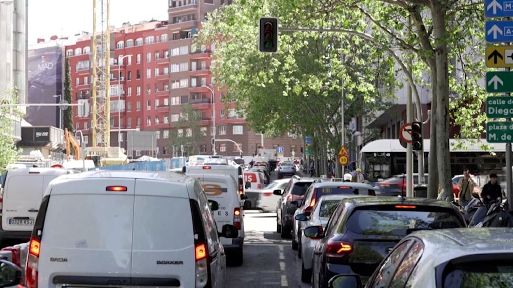 Tráfico congestionado en las calles españolas.