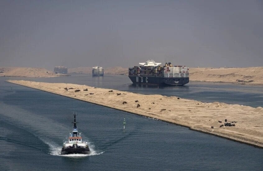 Canal de Suez conecta el Mediterráneo y el mar Rojo (Foto: Agencias)