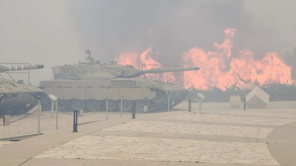 Fuertes incendios al oeste de la Jerusalén ocupada. (Fotos: Redes sociales)
