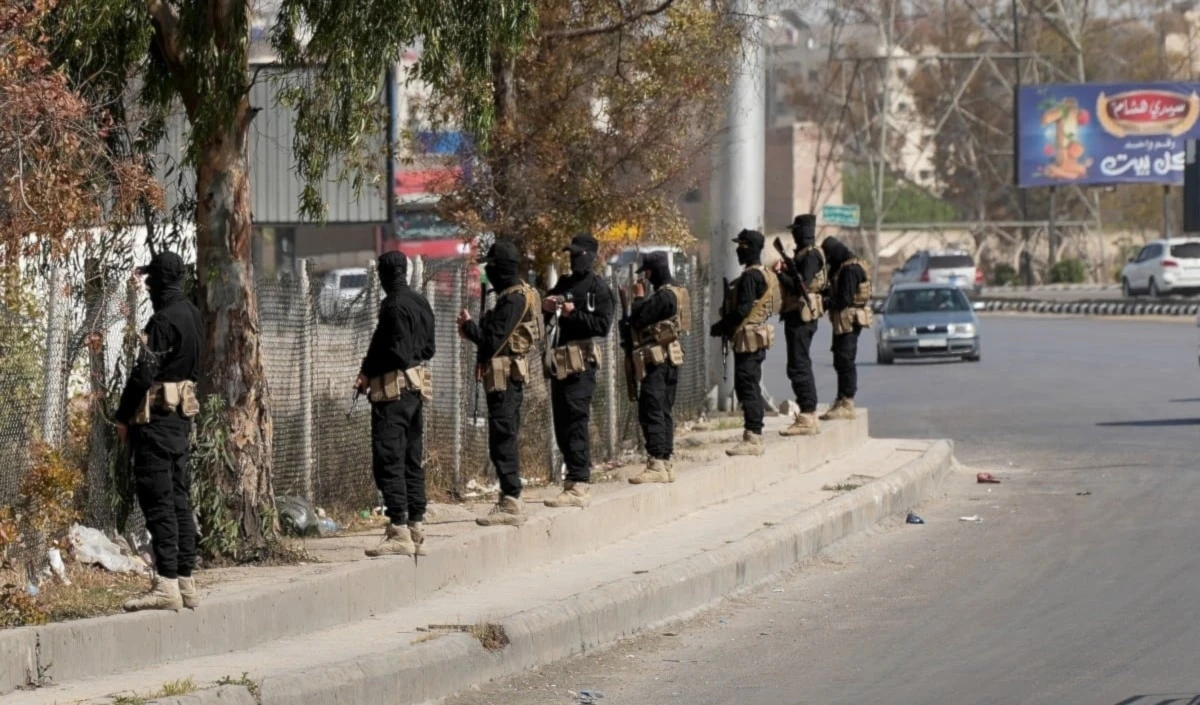 Fuerzas de seguridad sirias al sur de Damasco.