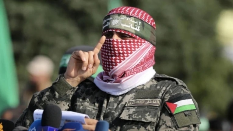 El portavoz de las Brigadas Al-Qassam, brazo armado del movimiento de resistencia palestino Hamas, Abu Ubaida.