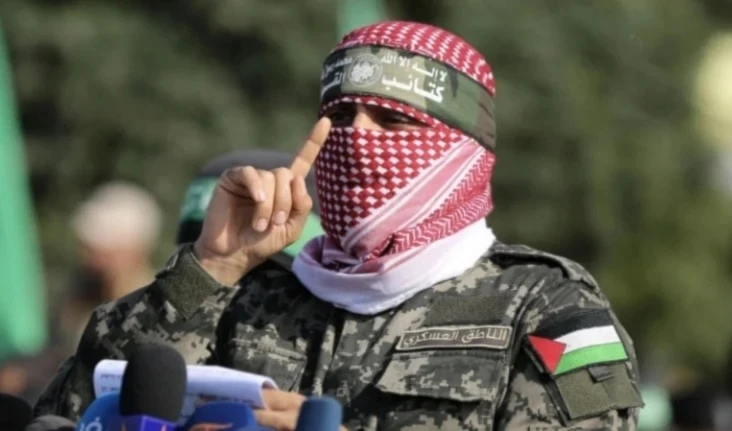 El portavoz de las Brigadas Al-Qassam, brazo armado del movimiento de resistencia palestino Hamas, Abu Ubaida. El portavoz de las Brigadas Al-Qassam, brazo armado del movimiento de resistencia palestino Hamas, Abu Ubaida.