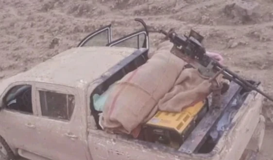 Coche bomba del Daesh destruido por las fuerzas iraquíes.