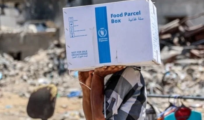 Distribución de ayuda de la UNRWA en la Franja de Gaza