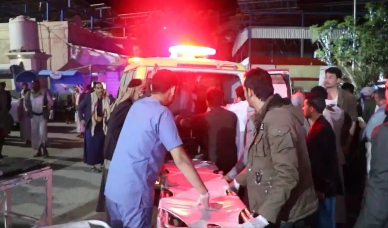 Agresión de EE. UU. en la ciudad de Saada. 5 de abril de 2025 (Foto: Medios yemenitas)