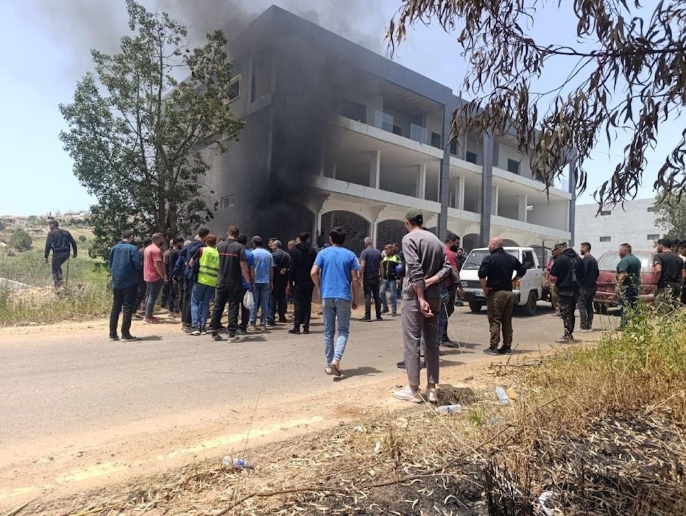 Lugar del ataque a una camioneta ubicada en la carretera entre Mais al-Jabal y Blida, al sur de Líbano.