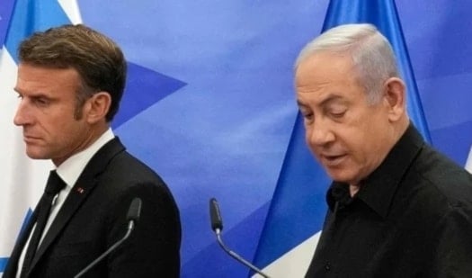 Macron criticó la situación humanitaria en Gaza y la describió como una tragedia humana inadmisible y espantosa.
