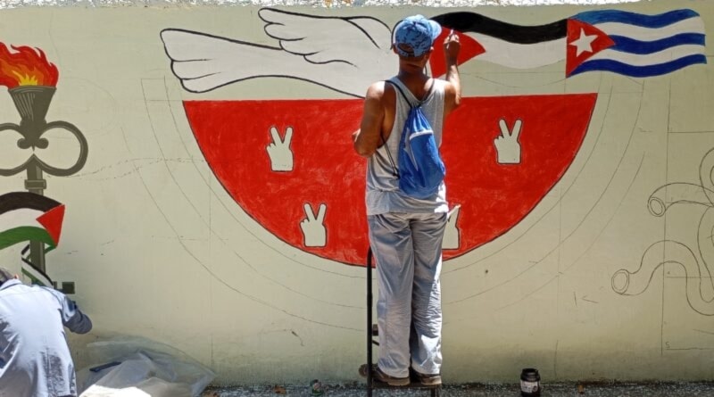 Artistas plásticos cubanos inaugurarán mural Nakba en La Habana