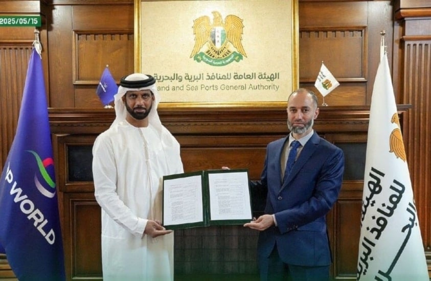 La Autoridad General de Puertos Terrestres y Marítimos de Siria y la empresa Dubai Ports World firmaron el memorando. 