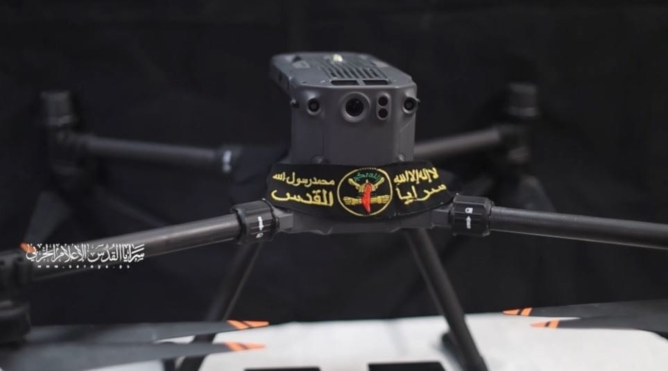 Dron israelí tipo “Matrice 350 RTK” confiscado por Brigadas Al-Quds 