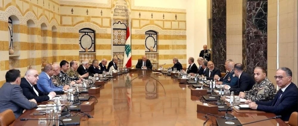 Presidente de Líbano, Joseph Aoun, encabeza reunión del Consejo Supremo de Defensa.