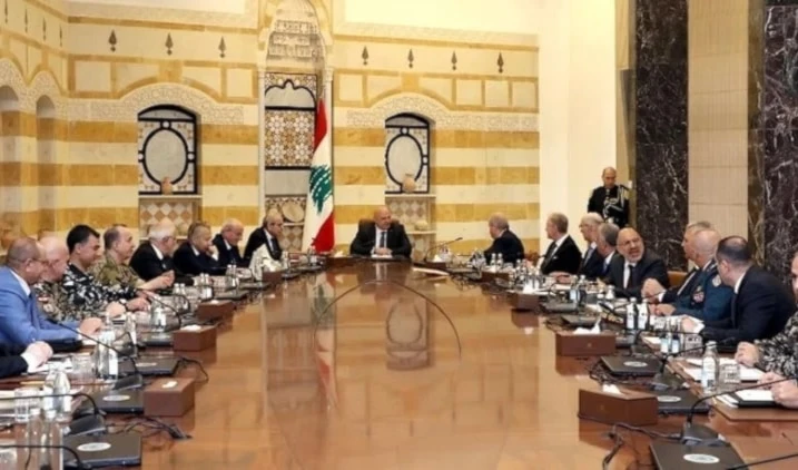 Presidente de Líbano, Joseph Aoun, encabeza reunión del Consejo Supremo de Defensa.