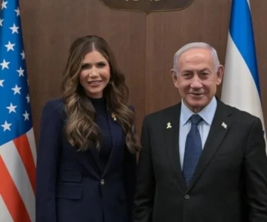 La secretaria de Seguridad Nacional de Estados Unidos, Kristi Noem, mantiene contacto clave con el primer ministro israelí, Benjamín Netanyahu.