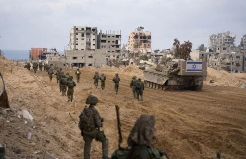 Soldados del ejército de ocupación israelí en la Franja de Gaza