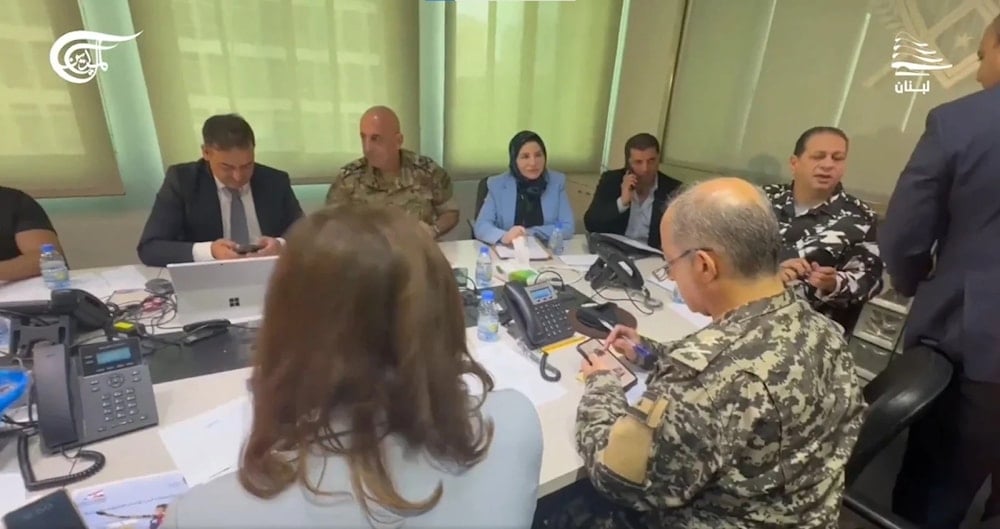 Desde la sala central de operaciones del Ministerio del Interior. (Foto: Al Mayadeen)