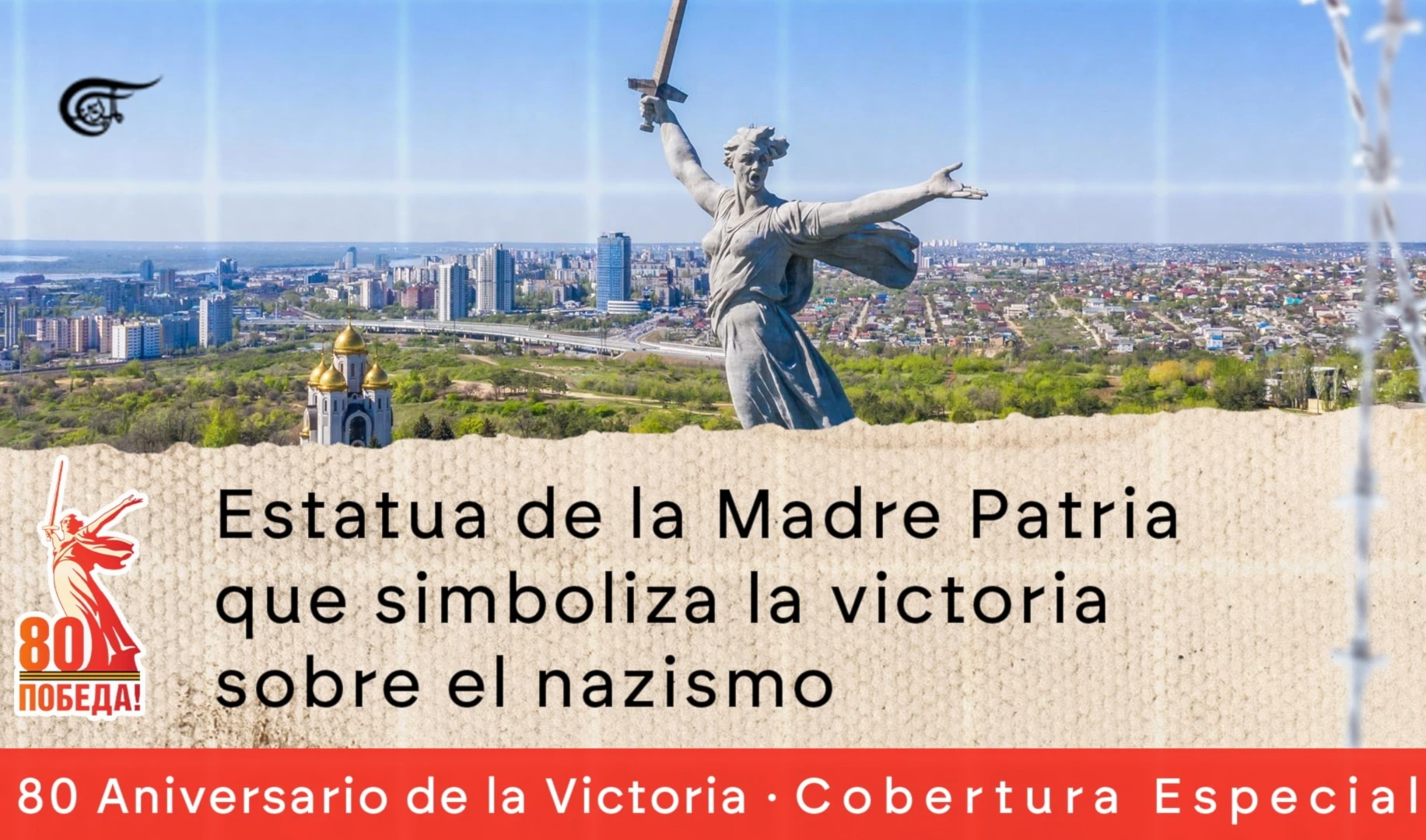 Estatua de la Madre Patria que simboliza la victoria sobre el nazismo
