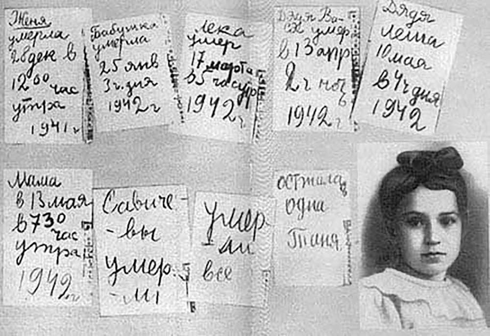 Diario de la niña Tanya Savicheva.