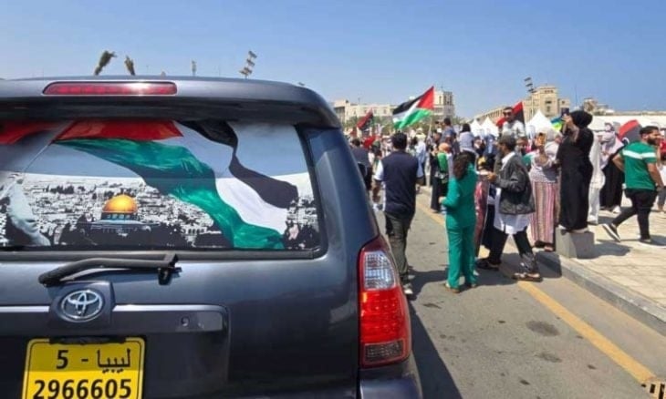 El convoy recibió una cálida acogida en Misrata y demostró la solidaridad del pueblo libio con la causa palestina.