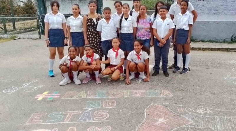 Mensaje desde Cuba a niños en Palestina: 