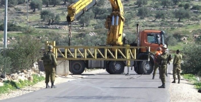 Puesto de control del ejército de ocupación en Cisjordania