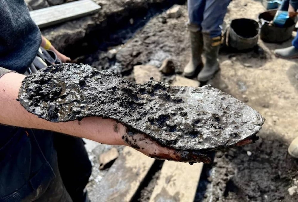 Suela de uno de los zapatos encontrados. Foto: Vindolanda Trust.