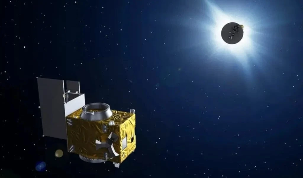 Dos satélites crean el primer eclipse solar artificial Dos satélites crean el primer eclipse solar artificial