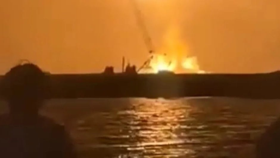 Explosión de Space X vista desde la Playa Bagdad. 