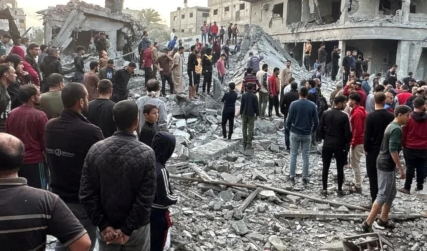 Escena de la destrucción provocada por los ataques israelíes en la Franja de Gaza. Escena de la destrucción provocada por los ataques israelíes en la Franja de Gaza.