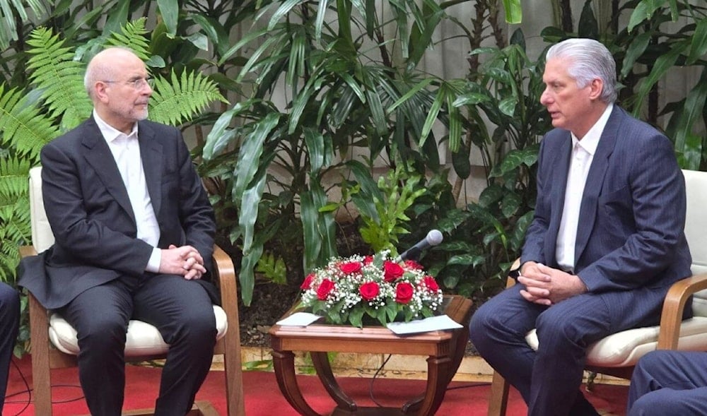 Presidente del Parlamento de Irán se reúne con el Presidente de Cuba en La Habana (Foto: IRNA)