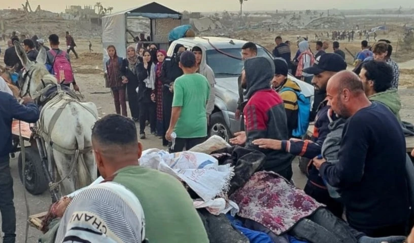 Mártires y heridos en tiroteos israelíes cerca de un centro de distribución de ayuda en Gaza.