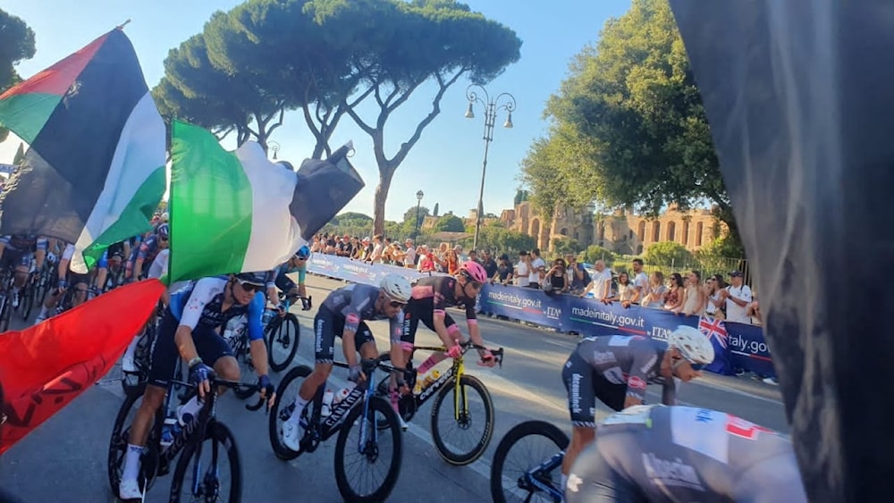 Manifestaciones por la Franja de Gaza irrumpieron en el Giro de Italia