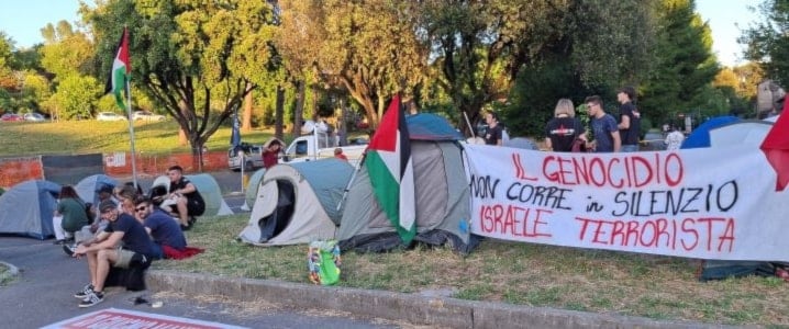 Manifestaciones por la Franja de Gaza irrumpieron en el Giro de Italia
